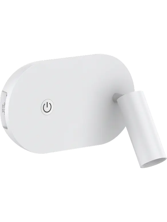 Aplique Luz de Lectura Orientable USB A+C 3W Luz Cálida Blanco ROBLAN MAGZ 1