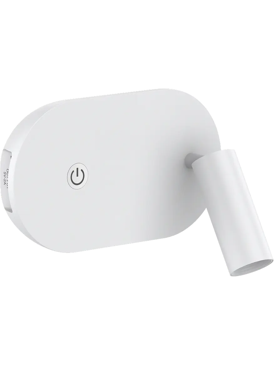 Aplique Luz de Lectura Orientable USB A+C 3W Luz Cálida Blanco ROBLAN MAGZ 1