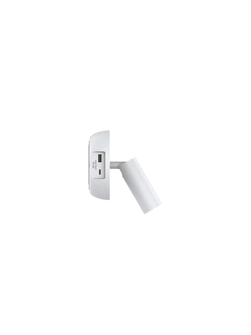 Aplique Luz de Lectura Orientable USB A+C 3W Luz Cálida Blanco ROBLAN MAGZ 4