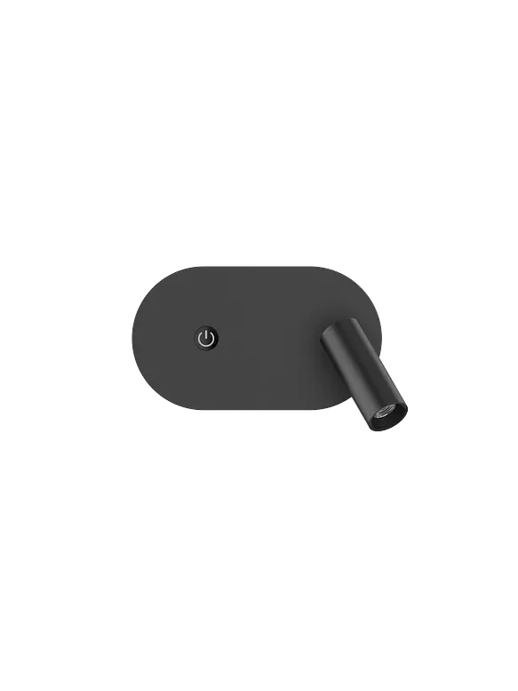 Aplique Luz de Lectura Orientable USB A+C 3W Luz Cálida Negro ROBLAN MAGZ 2