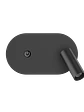 Aplique Luz de Lectura Orientable USB A+C 3W Luz Cálida Negro ROBLAN MAGZ - Miniatura 2
