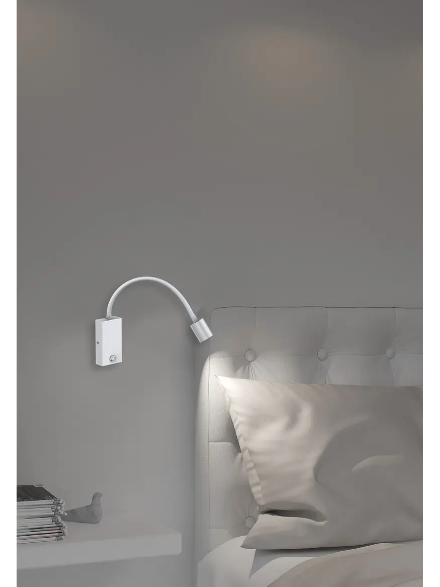 Aplique Luz de Lectura Orientable 3W Luz Cálida Negro ROBLAN SKRYPT 7