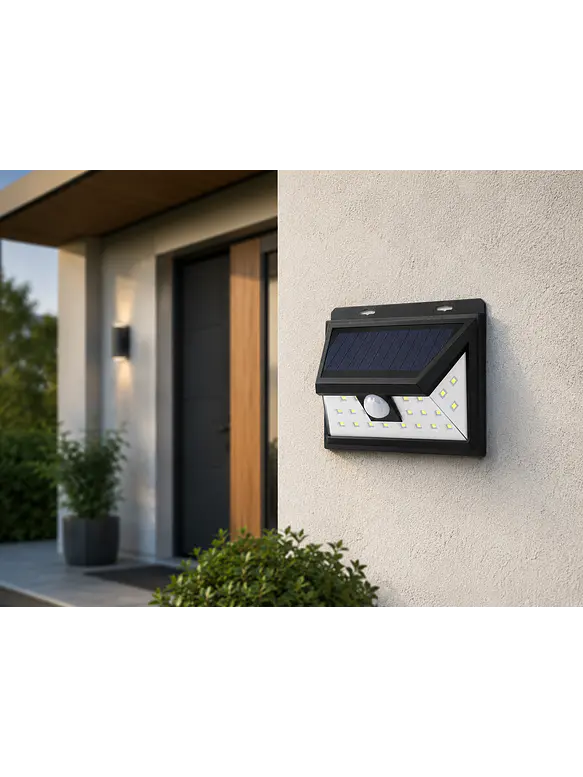 Aplique Solar LED Luz Fría IP65 Sensor Movimiento 2