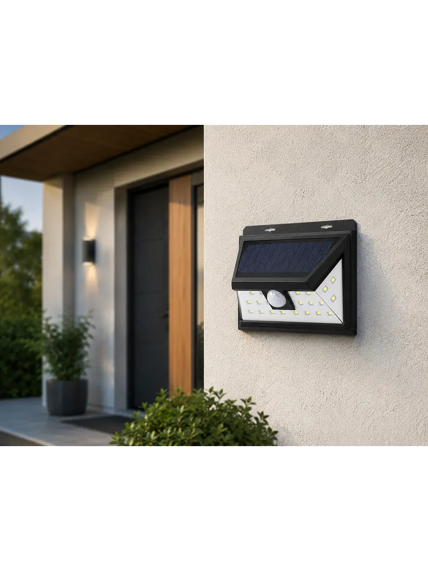 Aplique Solar LED Luz Fría IP65 Sensor Movimiento 2