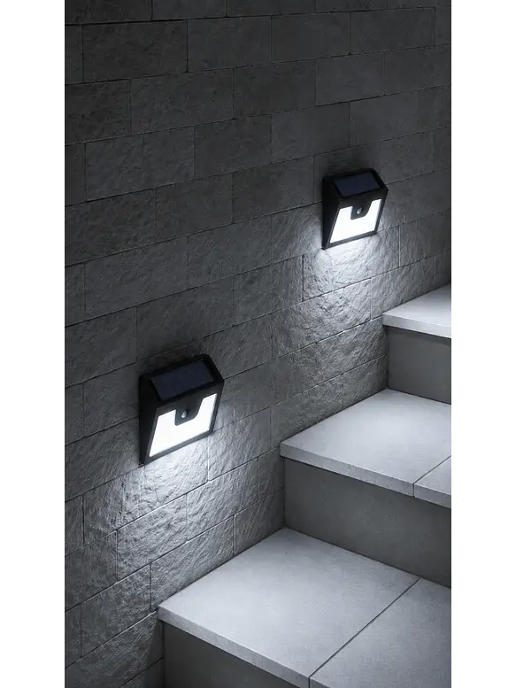 Aplique Solar LED Luz Fría IP65 Sensor Movimiento 5