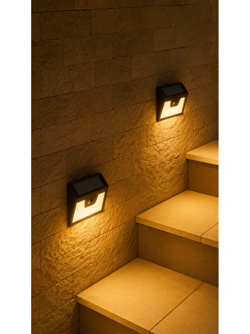 Aplique Solar LED Luz Cálida IP65 Sensor Movimiento 3
