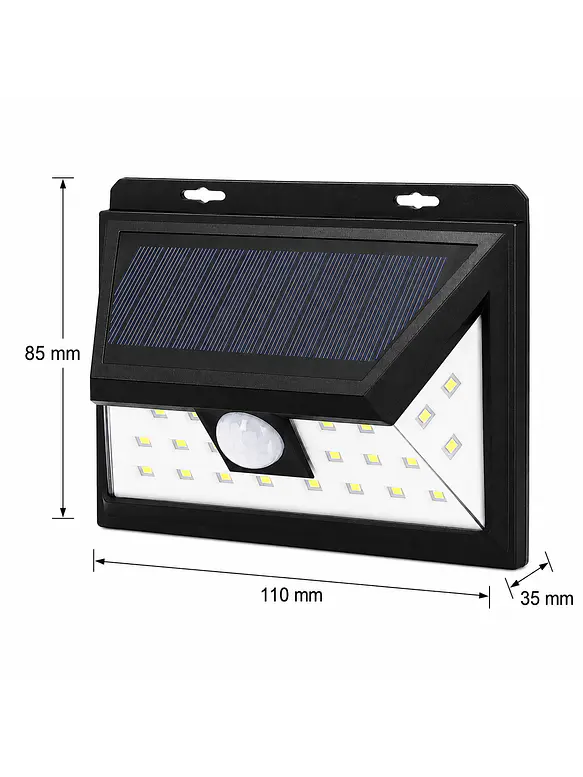 Aplique Solar LED Luz Cálida IP65 Sensor Movimiento 4