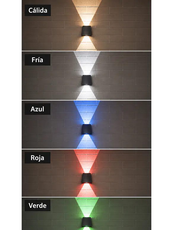 Aplique Bifocal LED Solar 12 Colores IP65 7