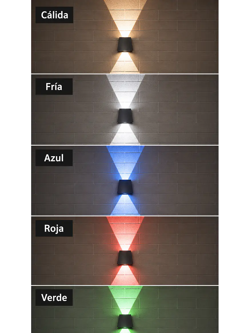 Aplique Bifocal LED Solar 12 Colores IP65 7