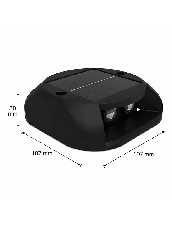 Luminaria Piso LED Solar Bifocal Luz Cálida IP65 3