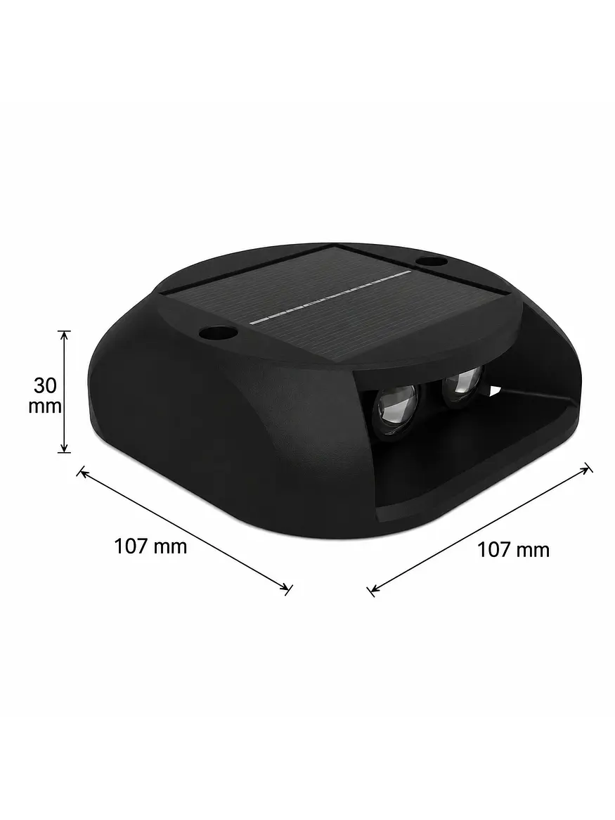 Luminaria Piso LED Solar Bifocal Luz Cálida IP65 3