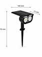 Estaca Solar LED Búho Luz Cálida IP65 Decorativa Jardín - Miniatura 3