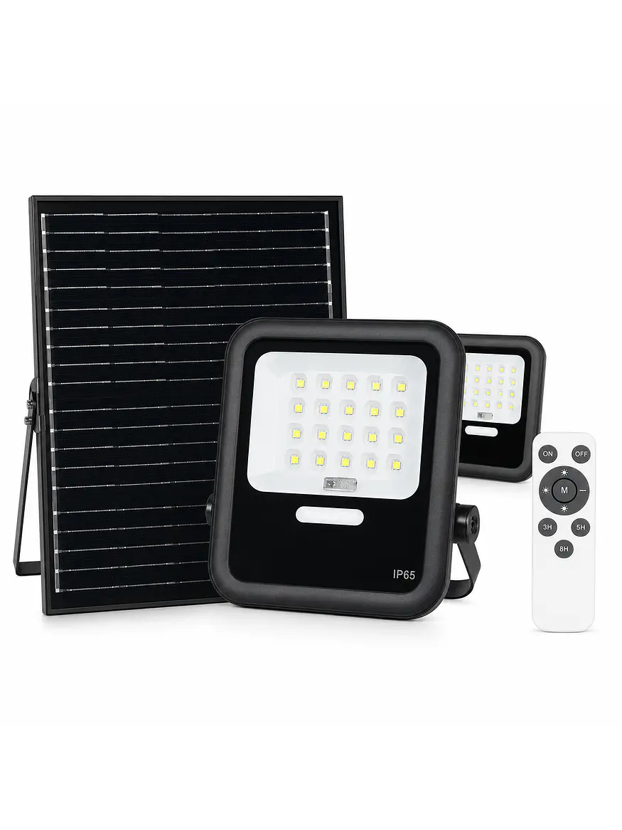 Proyector Solar LED SOL Light 60W Luz Fría IP65 Control Remoto 5