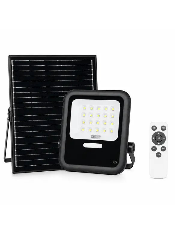 Proyector Solar LED SOL Light 100W Luz Fría IP65 Control Remoto 1