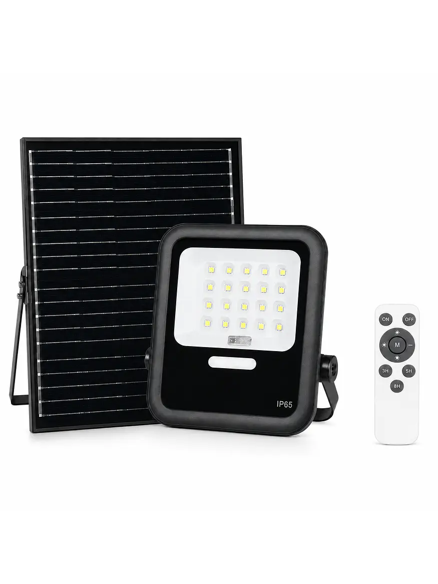 Proyector Solar LED SOL Light 150W Luz Fría IP65 Control Remoto 1