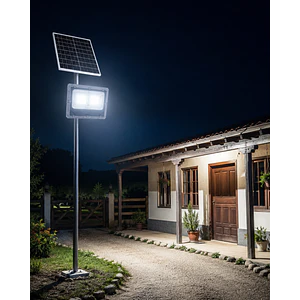 Proyector Solar LED ALTA POTENCIA 500W Luz Fría IP65 Cable 4 Metros