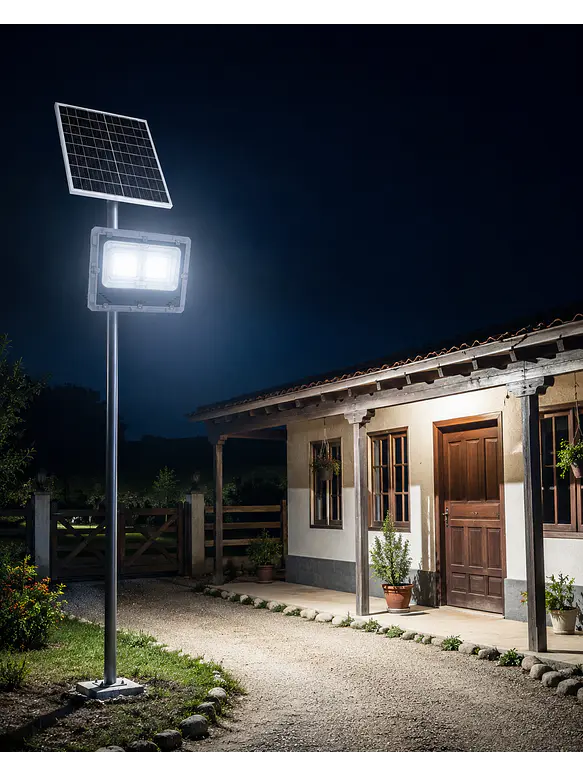 Proyector Solar LED ALTA POTENCIA 500W Luz Fría IP65 Cable 4 Metros 2