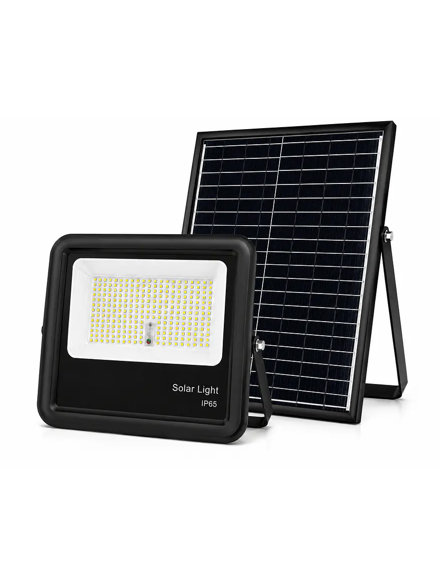 Proyector Solar LED 300W Luz Fría IP65 Control Remoto 1