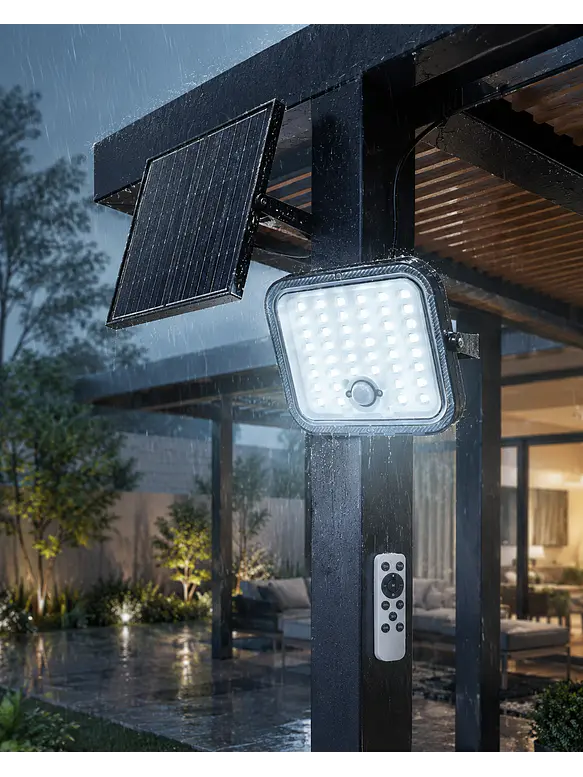 Proyector Solar LED SenseLight 50W Luz Fría IP65 Control Remoto 2