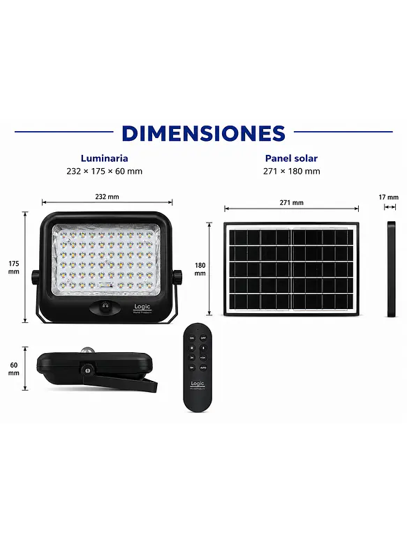 Proyector Solar LED SenseLight Plus 150W Luz Cálida / Luz Neutra / Luz Fría IP65 3
