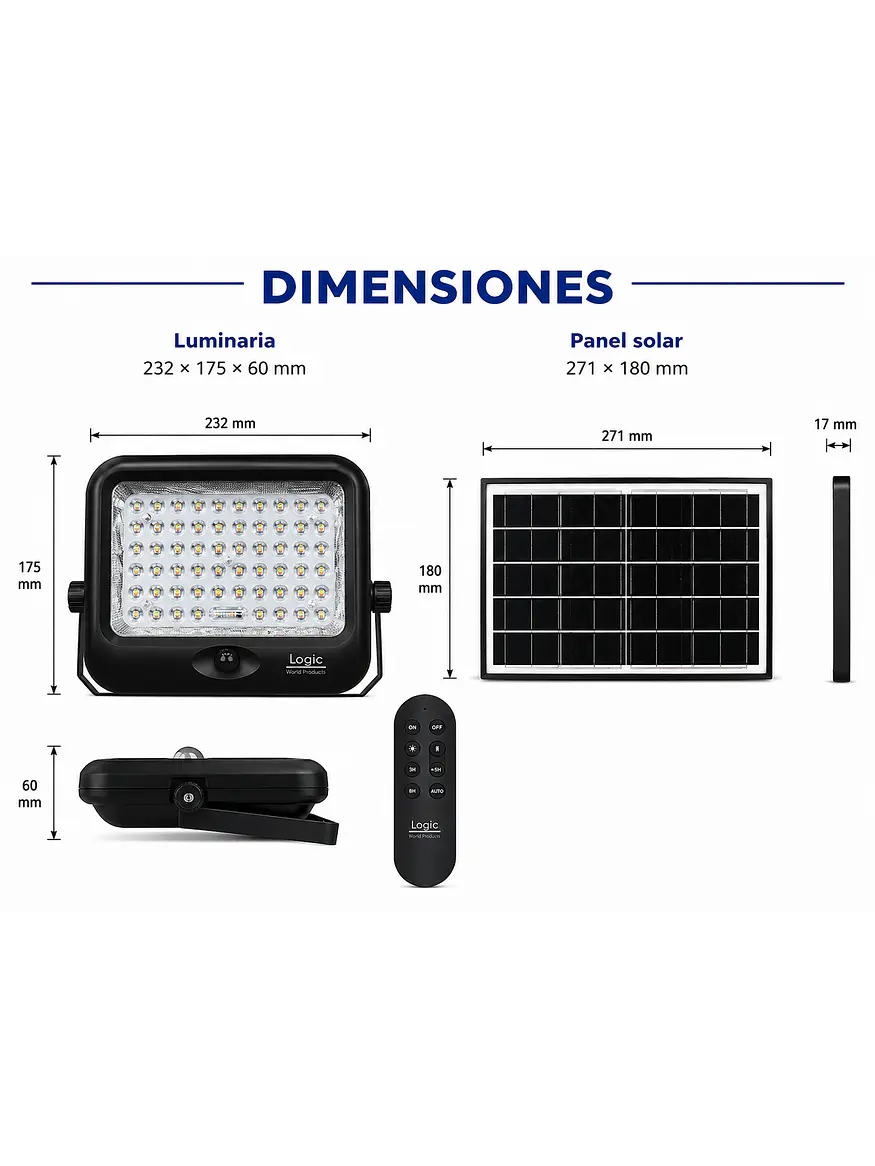 Proyector Solar LED SenseLight Plus 150W Luz Cálida / Luz Neutra / Luz Fría IP65 3
