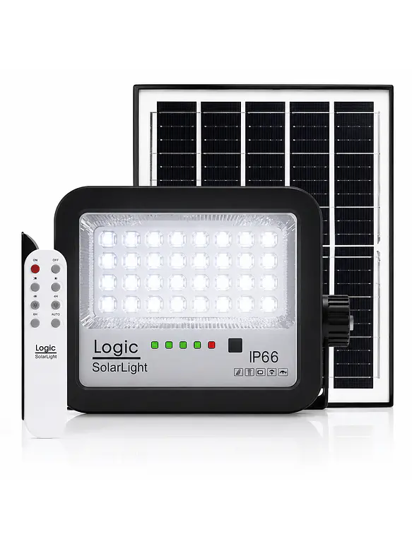 Proyector Solar LED EcoLuz 50W Luz Fría IP66  1