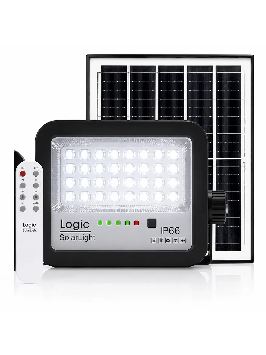 Proyector Solar LED EcoLuz 50W Luz Fría IP66  1