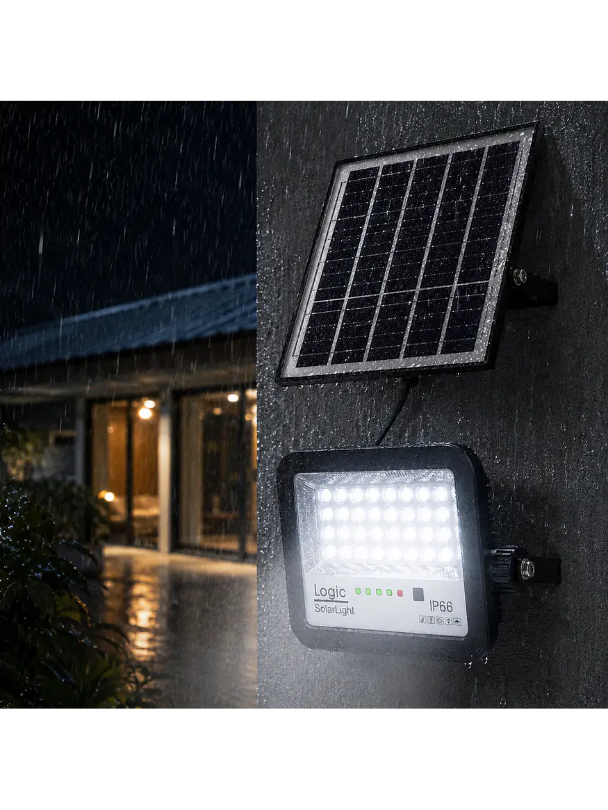 Proyector Solar LED EcoLuz 50W Luz Fría IP66  2