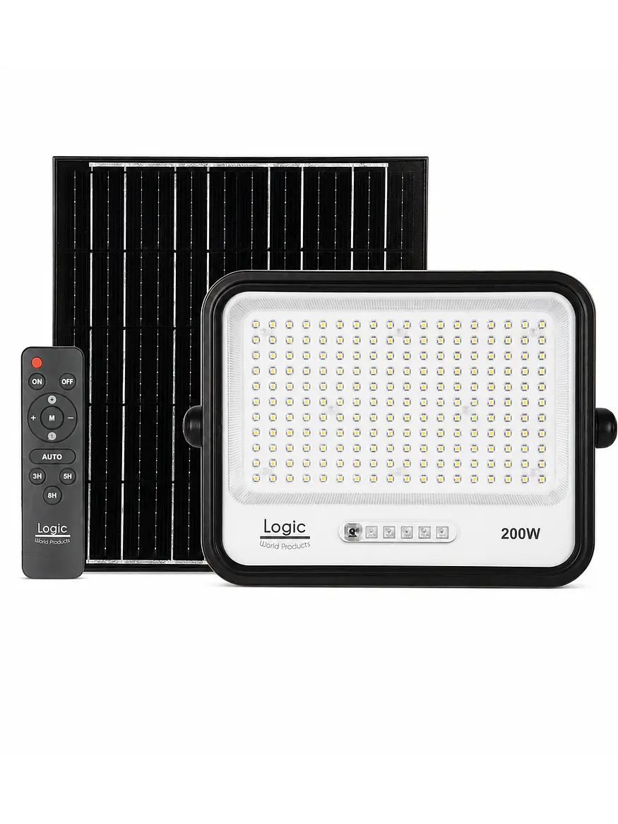 Proyector Solar LED EcoLuz Plus 200W Luz Cálida / Luz Neutra / Luz Fría IP66 1