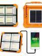Luminaria Solar Portátil S19 100W Luz Fría / Luz Cálida Emergencia IP65 - Miniatura 1