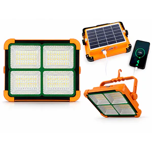 Luminaria Solar Portátil S19 200W Luz Fría / Luz Cálida Emergencia IP65