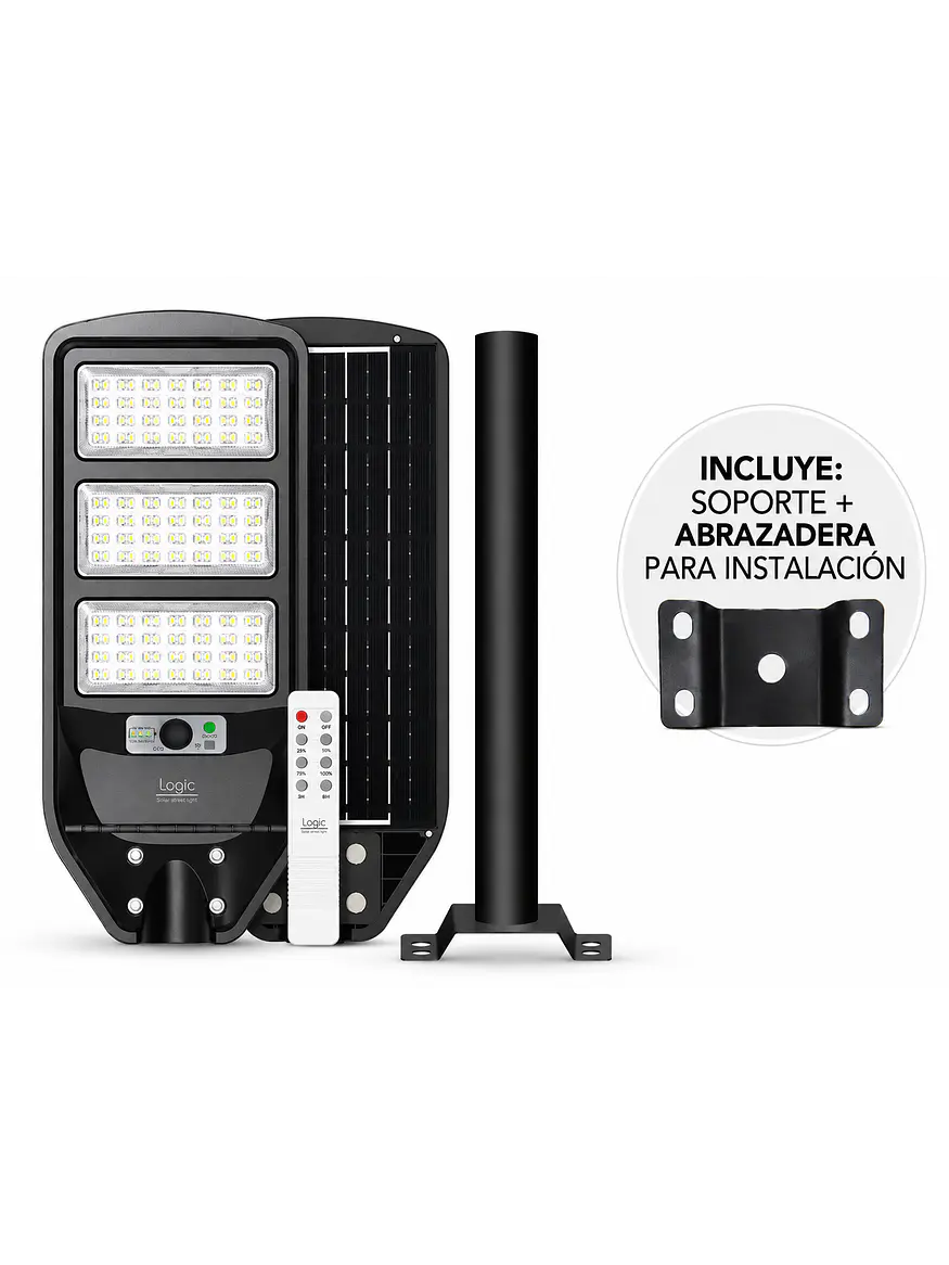 Luminaria Solar Peatonal S02 NEW 150W Luz Fría Sensor Movimiento IP65 1