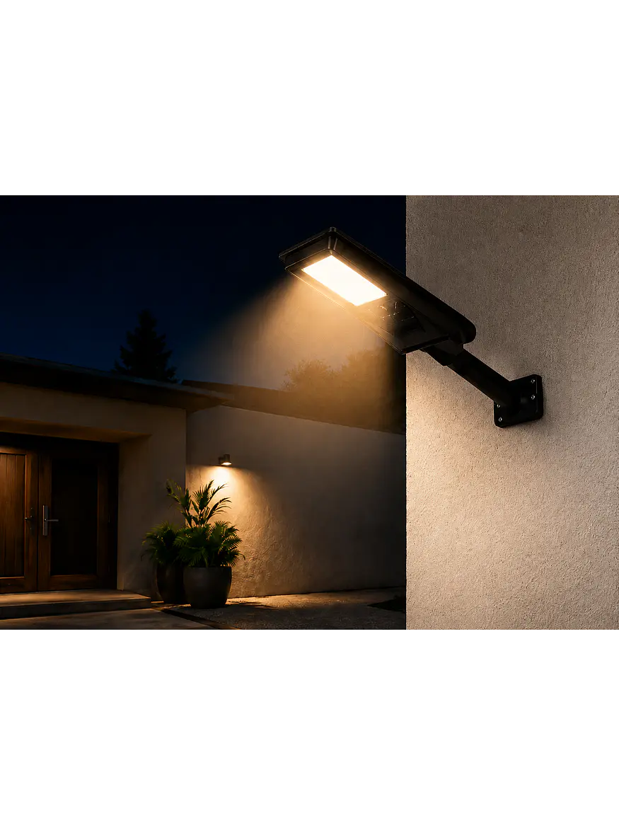Luminaria Solar Peatonal Soluz 20W Luz Cálida Sensor Movimiento IP65 2
