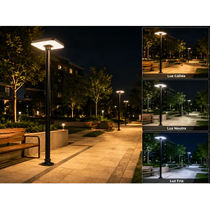 Kit Pagoda Solar Cuadrada 250W + Poste 3 Metros IP65