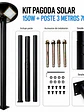 Kit Pagoda Solar S07 150W Luz Fría + Poste 3 Metros - Miniatura 1