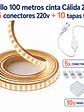 Cinta LED 220V Luz Cálida IP65 Rollo 100M - Miniatura 1