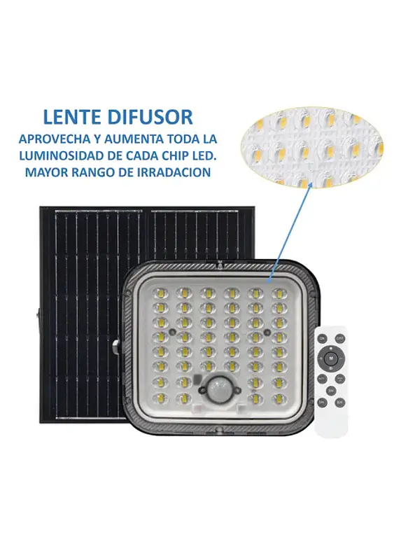Proyector Solar LED SenseLight 100W Luz Fría IP65 Control Remoto (LIQUIDACIÓN) 4