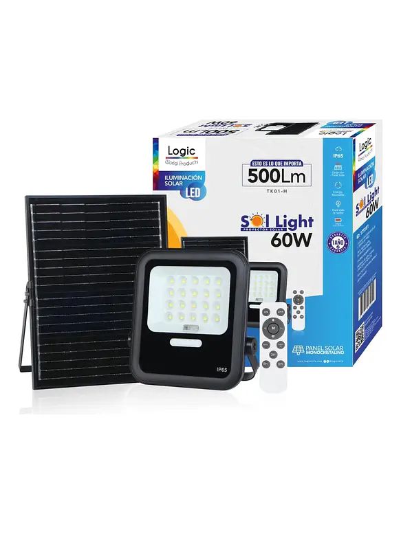 Proyector Solar LED SOL Light 60W Luz Fría IP65 Control Remoto (LIQUIDACIÓN)  4