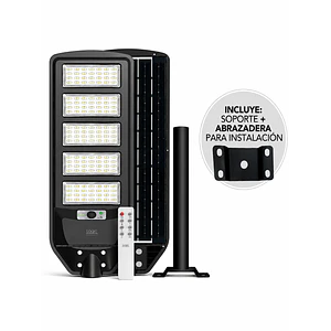 Luminaria Solar Peatonal S02 NEW 250W Luz Fría Sensor Movimiento IP65 (LIQUIDACIÓN)