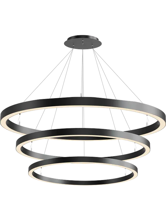 Luminaria Colgante Tipo Aro LED Roblan 42W 90cm Negro Selección de Luz 5