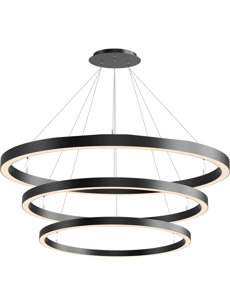 Luminaria Colgante Tipo Aro LED Roblan 42W 90cm Negro Selección de Luz 5