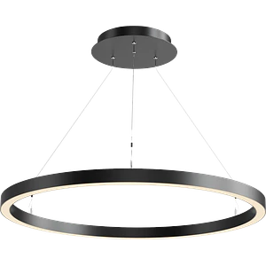 Luminaria Colgante Tipo Aro LED Roblan VSET 60cm Negro Selección de Luz