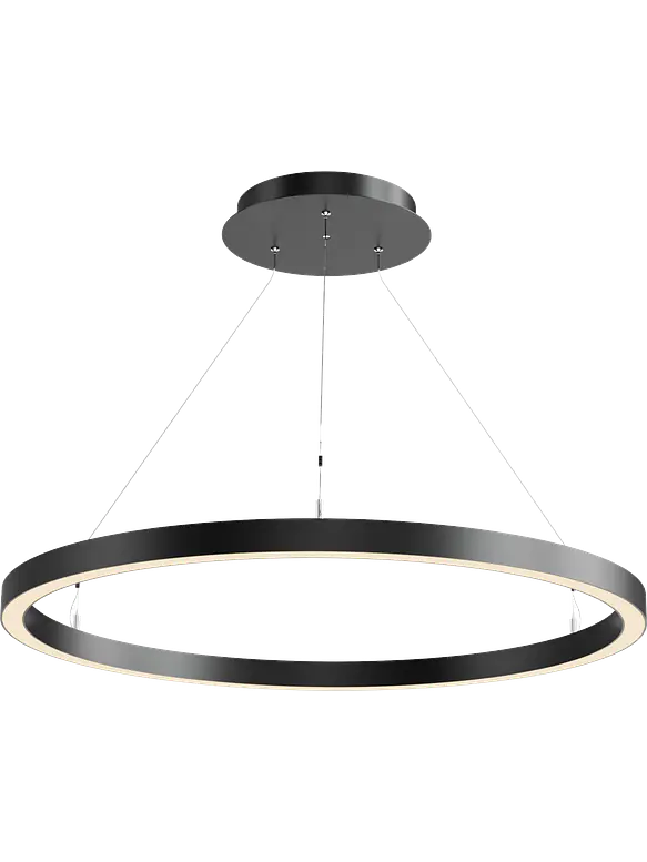 Luminaria Colgante Tipo Aro LED Roblan VSET 180cm Negro Selección de Luz 2