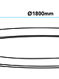 Luminaria Colgante Tipo Aro LED Roblan VSET 180cm Negro Selección de Luz - Miniatura 3