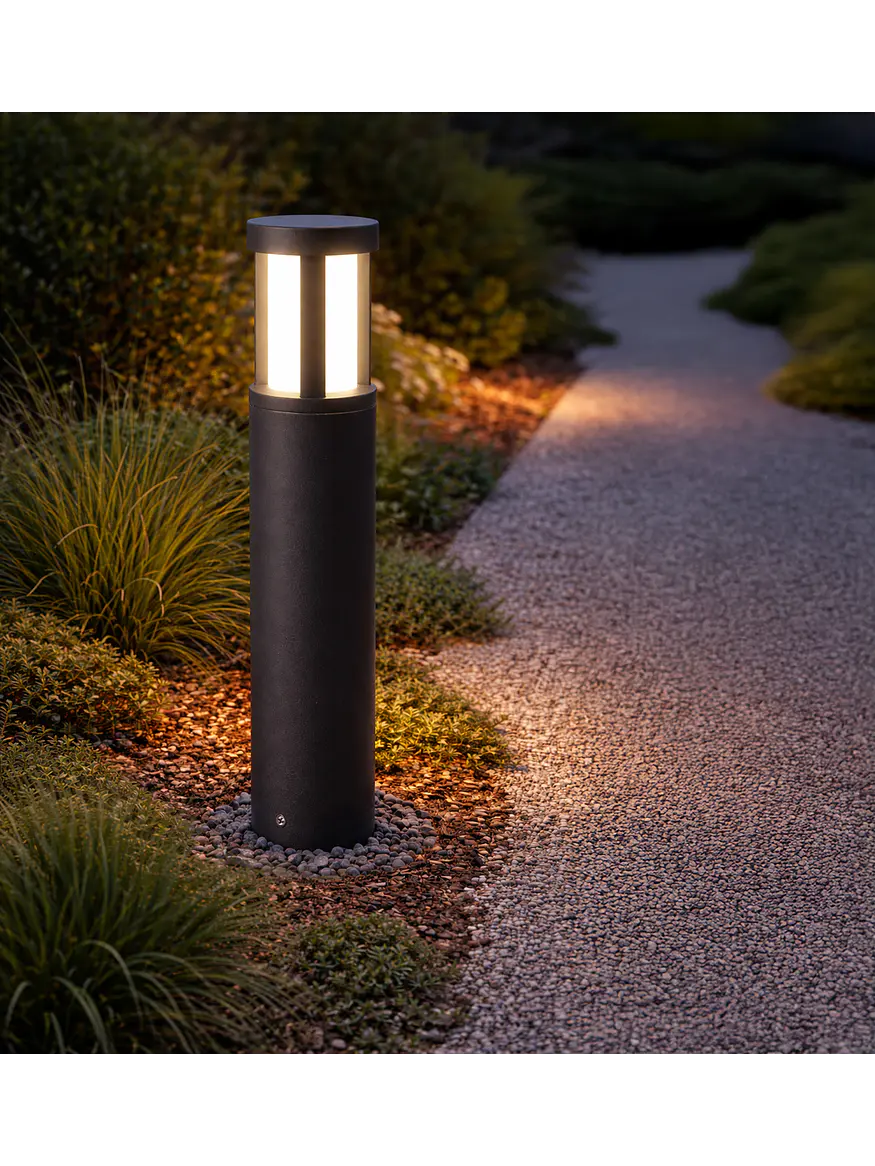 Bollard LED Roblan Z KAUS 11,5W Luz Cálida Gris Oscuro IP54 65cm 2