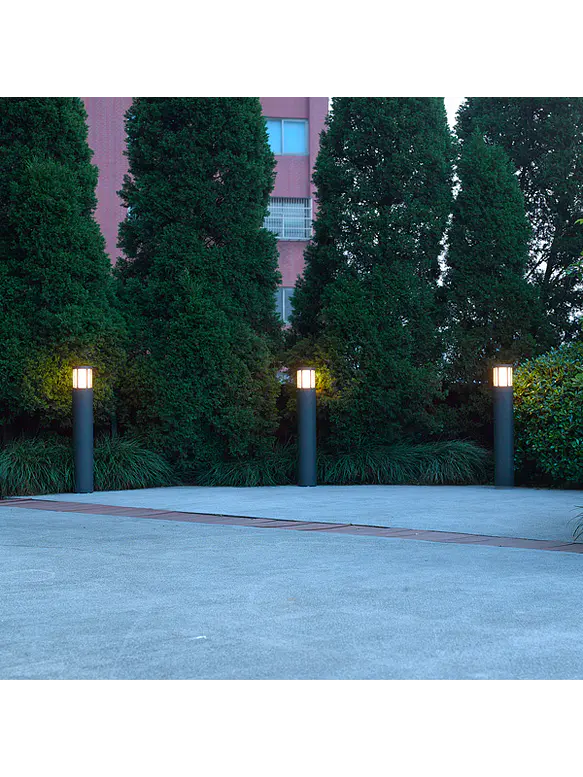 Bollard LED Roblan Z KAUS 11,5W Luz Cálida Gris Oscuro IP54 65cm 4