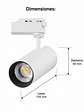 Foco LED Riel Monofásico 10W 3CCT Blanco - Miniatura 4