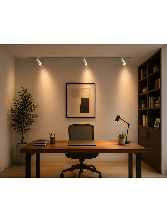 Foco Riel Monofásico LED COB 10W Blanco Luz Cálida 2