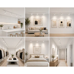 Foco Riel Monofásico LED 20W Blanco Luz Cálida