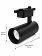 Foco Riel Monofásico LED 20W Negro Luz Neutra - Miniatura 2